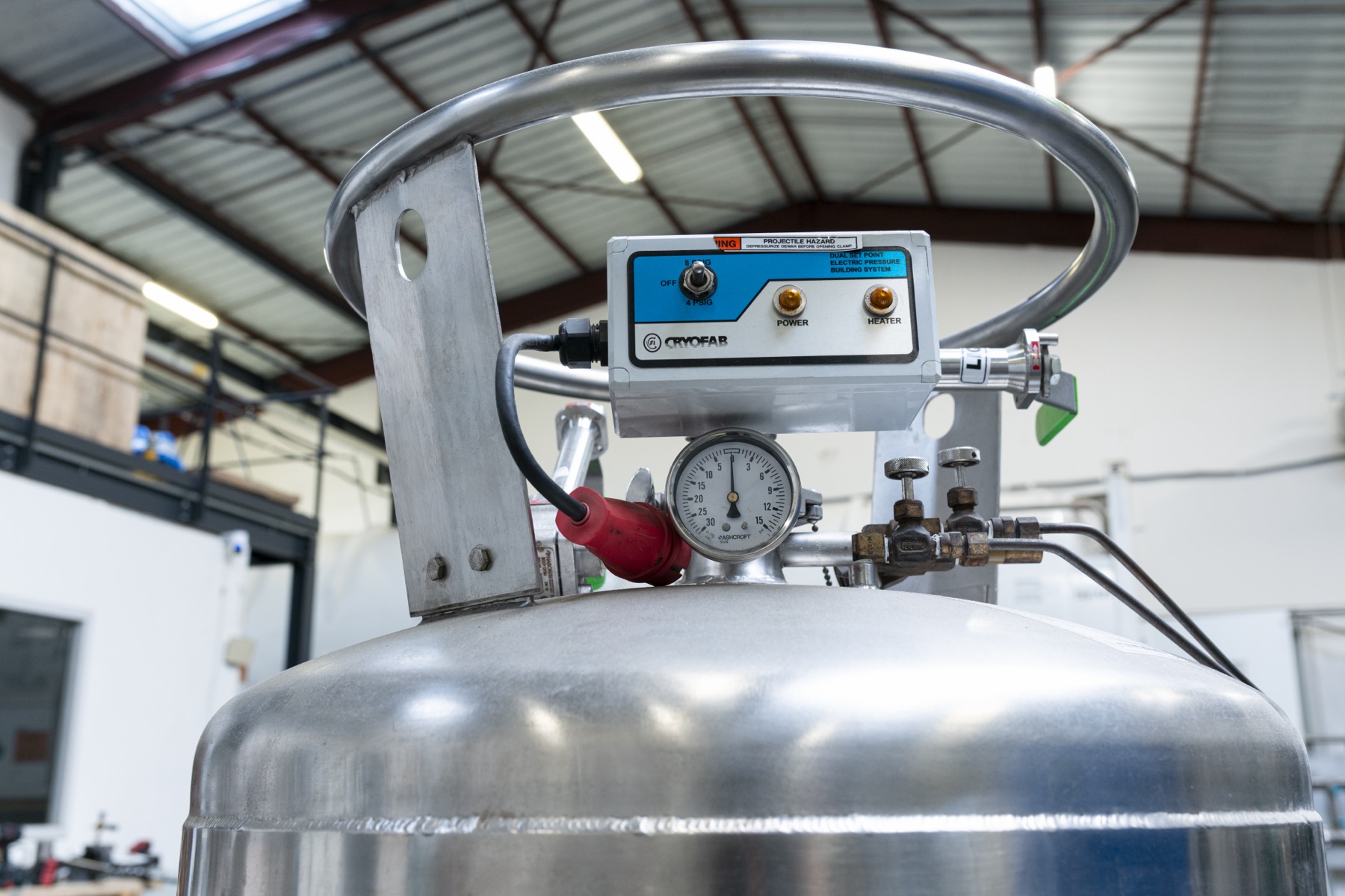 Specialist pressure control equipment used in rare gas handling